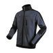 Куртка SOFTSHELL темно сіра-чорна, тришарова, тканина стрейч 300 GSM 100D з водо-, вітрозахистом, розмір М SP-3132 фото 2