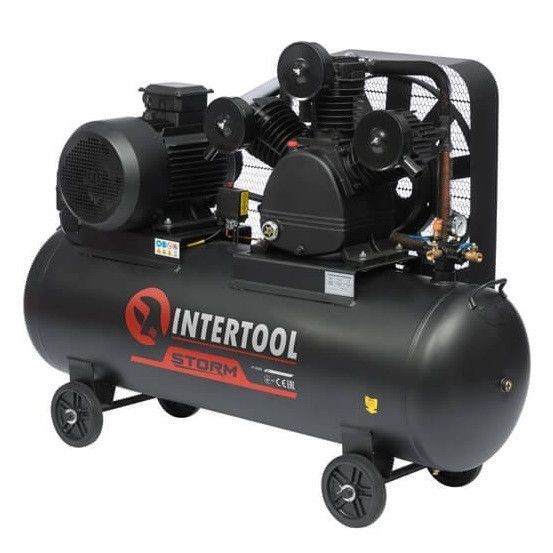 Компресор 300 л, 11 кВт, 380 В, 8 атм, 1600 л/хв. 3 циліндра INTERTOOL PT-0050 PT-0050 фото