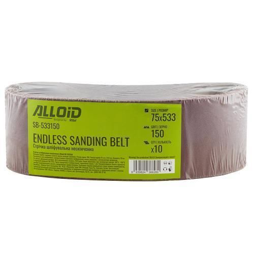 Alloid. Лента шлифовальная бесконечная 75х533мм, зерно 150, 10шт SB-533150 фото