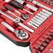 Набор инструментов 1/2" & 1/4" 108 ед. на 2 трещотки в кейсе, головки 4-32 мм + биты (ET-6108SP) INTERTOOL ET-9108 ET-9108 фото 8
