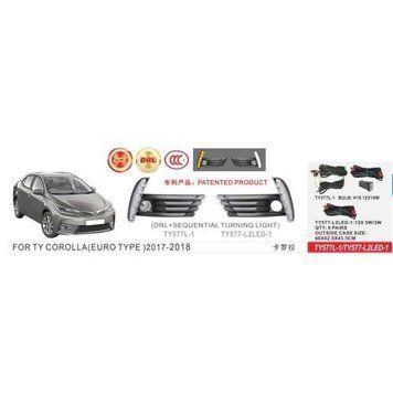 Фари дод.модель Toyota Corolla 2016-18/TY-577L1-A/H11-12V55W+DRL-3W/3W/FOG+DRL+TURN/ел. дріт (TY-577L1-A TY-577L1-A 3в1 фото