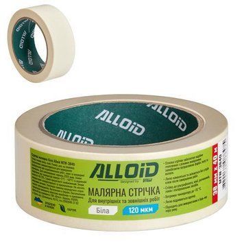 Alloid. Лента малярная белая 38мм х 40м, 120мкм MTW-3840 фото