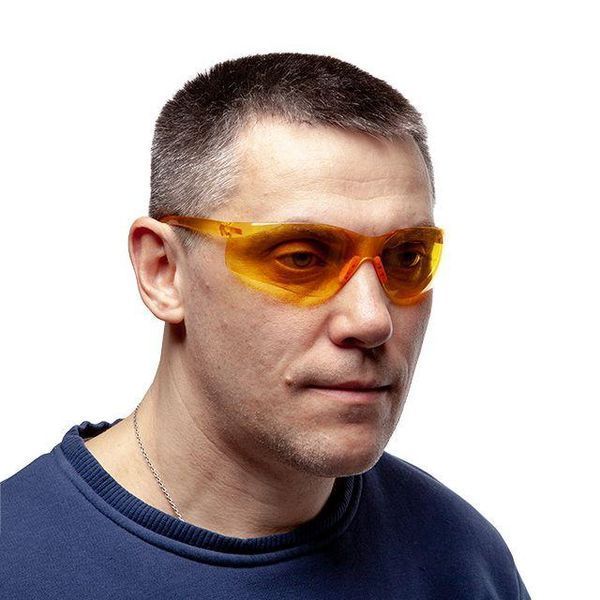 Окуляри захисні жовті, матеріал лінз полікарбонат, матеріал заушников полікарбонат, захист від удару SP-0086 фото