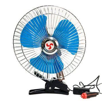 Вентилятор у прикурювач метал 24 В 6" на кліпсі (6-24V HZ-53) 6-24V HZ-53 фото