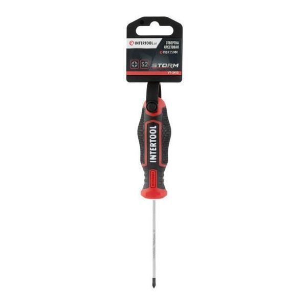 Отвертка крестовая PH0*75 мм, S2, STORM INTERTOOL VT-3413 VT-3413 фото