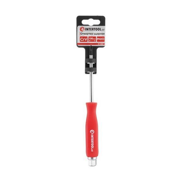 Отвертка ударная PH2x100 мм, Cr-V INTERTOOL HT-0487 HT-0487 фото