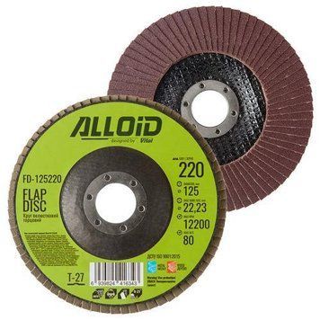 Alloid. Круг лепестковый торцевой 125 мм, зерно 220, T27 FD-125220 фото