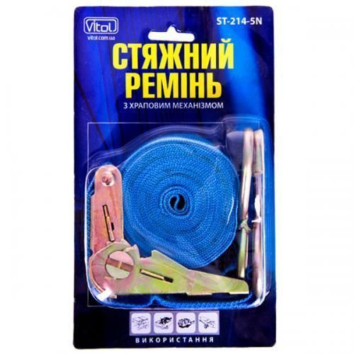 Ремінь стяжний 1Т. ST-214- 5 25 мм х 5 м (ST 214-5) ST 214-5 фото