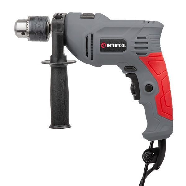 Дриль ударний 600 Вт, 0-3000 об./хв, 1.5-13 мм, реверс INTERTOOL DT-0109 DT-0109 фото