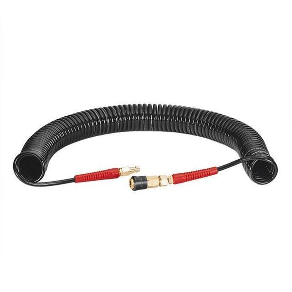 Шланг BLACK M-Flex 5.5х8мм, 15м спиральный полиуретановый c поворотным шарниром STORM&nbsp;INTERTOOL&nbsp;PT-1791 PT-1791 фото