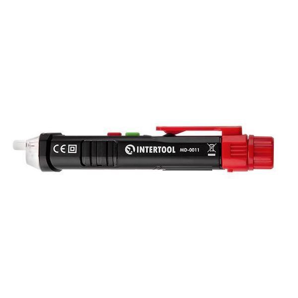 Тестер напруги безконтактний, LCD дисплей, 1000в, 2хААА INTERTOOL MD-0011 MD-0011 фото