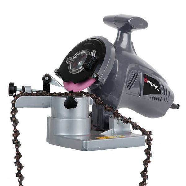 Верстат для заточування ланцюгів 250 Вт, 7500 об/м, 100*10*3.2 мм INTERTOOL DT-0850, точильний верстат DT-0850 фото
