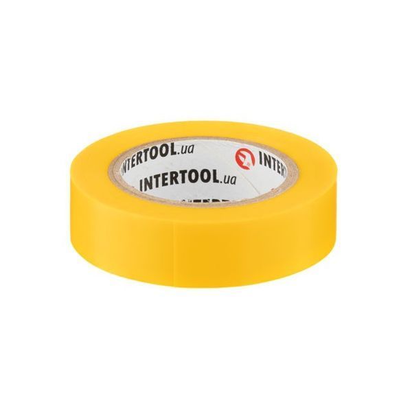 Стрічка ізоляційна 0.15 мм*17 м жовта INTERTOOL IT-0032 IT-0032 фото