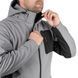 Куртка SOFTSHELL світло сіро-чорна, з капюшоном, тришарова, тканина стрейч 300 GSM 100D з водо-, SP-3125 фото 7