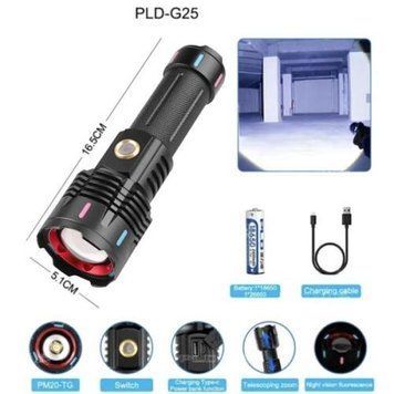 Фонарь NIGHT VISION FLUORESCENCE G671/G25 WHITE LASER LED PM30-TG, 1х26650/3xAAA, power bank, ЗУ Typ G671/G25 фото
