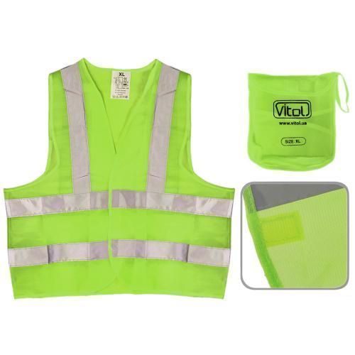 Жилет безпеки світловідбивний (green) 116 G XL (ЖБ002) ЖБ002 фото