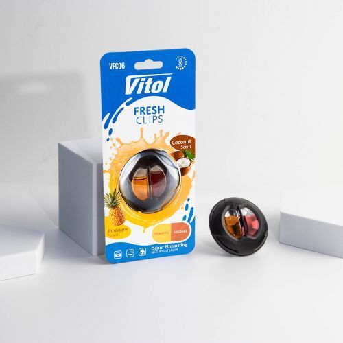 Освежитель воздуха Vitol Fresh Clips на обдув Pineapple+Coconat VFC06 фото