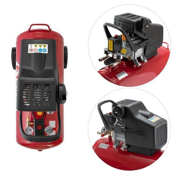Компрессор 50 л, 1.5 кВт, 220 В, 8 атм, 206 л/мин. INTERTOOL PT-0003 + Подарок INPT-0003+ фото