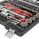 Набор инструментов профессиональный c 12 гранными головками 1/2" & 1/4", 108ед., Cr-V INTERTOOL ET-6109 ET-6109 фото 7