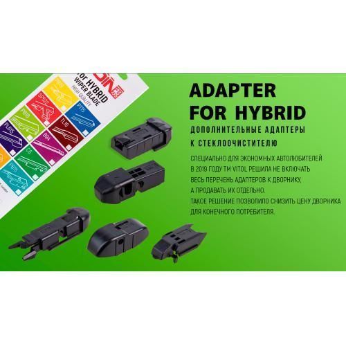 Адаптер до склоочисника HIBRID, PUSH BUTTON 18 мм (VH-PB18) VH-PB18 фото