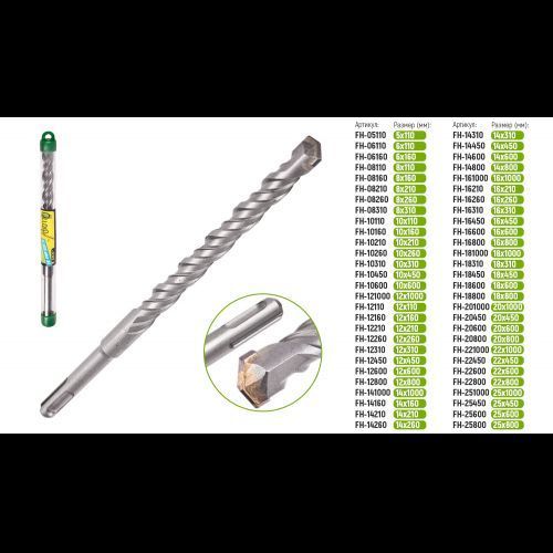 Бур по бетону SDS-plus S4 8x160мм Alloid. (FH-08160) FH-08160 фото