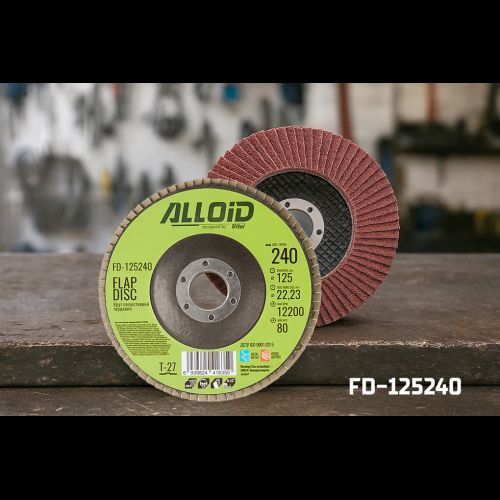 Alloid. Круг лепестковый торцевой 125 мм, зерно 240, T27 FD-125240 фото
