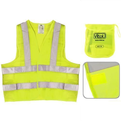 Жилет безпеки світловідбивний (yellow) 116 Y XL (ЖБ003) ЖБ003 фото