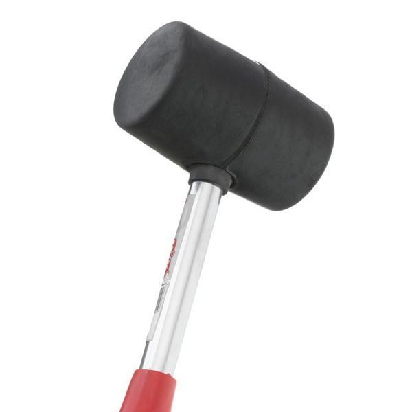 Киянка гумова 340 г, 55 мм, чорна гума, металік. ручка INTERTOOL HT-0229 HT-0229 фото