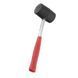Киянка гумова 340 г, 55 мм, чорна гума, металік. ручка INTERTOOL HT-0229 HT-0229 фото 2