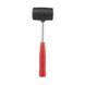Киянка гумова 340 г, 55 мм, чорна гума, металік. ручка INTERTOOL HT-0229 HT-0229 фото 1