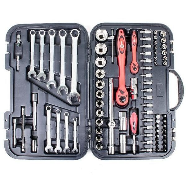 Профессиональный набор инструментов 1/2" & 1/4"; 82 ед INTERTOOL ET-6082 ET-6082 фото