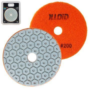 Alloid Pro. Круг алмазный шлифовальный на липучке COMBS 100 мм, зерно 200 DD-63380 фото