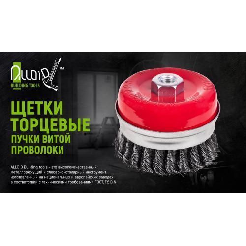 Alloid. Щітка торцева посилена "пучки кручений дріт" 65 мм, М14х2 (WB-2065U) WB-2065U фото
