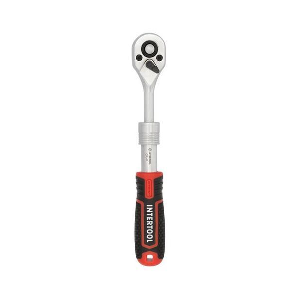 Ручка з храповим механізмом телескопічна, 72 зубці 1/4", Cr-V STORM INTERTOOL ET-8004 ET-8004 фото