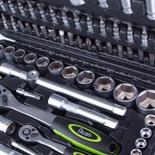 Alloid Base. Универсальный набор инструмента 108 пр. Трещотка 72 зб. (NI-1108 WN-6) NI-1108 WN-6 фото