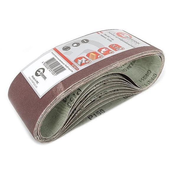 Стрічка шліфувальна 75x457 мм, зерно 150 уп.10 шт. INTERTOOL BT-0315 BT-0315 фото