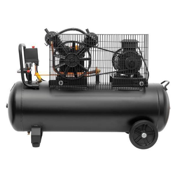 Компресор 100 л, 3 кВт, 380 В, 10 атм, 500 л/хв, 2 циліндра INTERTOOL PT-0013 PT-0013 фото