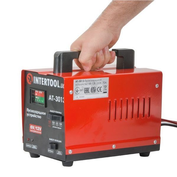 Пускозарядний пристрій 6 В-12 В, 220 В, 70 А INTERTOOL AT-3013 AT-3013 фото