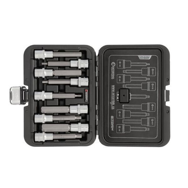 Набір біт HEX 1/2" 4-17, 100мм, S2, STORM INTERTOOL ET-8406 ET-8406 фото