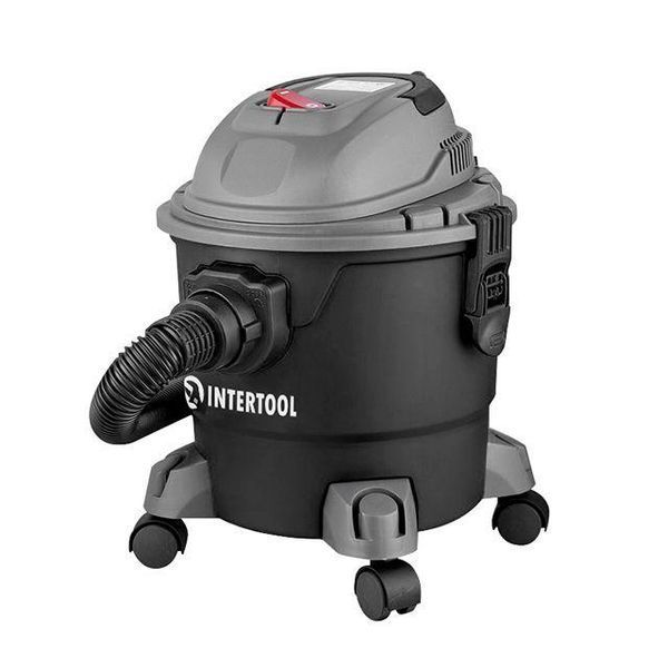 Пилосос будівельний 1.0 кВт, бак 15 л., пластик, >17кПа INTERTOOL DT-1015 DT-1015 фото