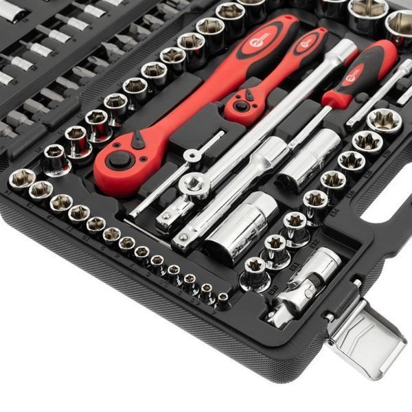 Профессиональный набор инструментов Cr-V 1/2" и 1/4" 108 ед. INTERTOOL ET-6108 с пожизненной гарантией ET-6108 фото