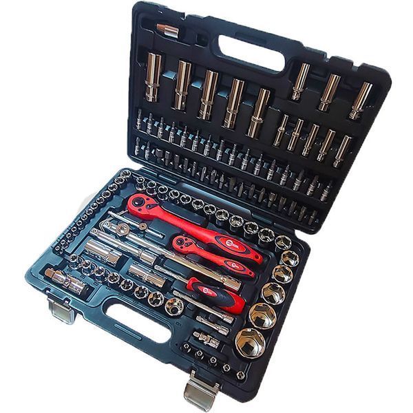 Профессиональный набор инструментов Cr-V 1/2" и 1/4" 108 ед. INTERTOOL ET-6108 с пожизненной гарантией ET-6108 фото