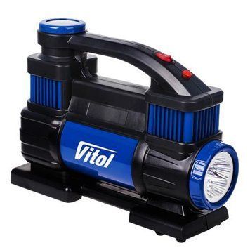 Компресор "ViTOL" K-70 150psi/23Amp/90л/2 циліндри/шланг 5,0 м/клемми (K-70) K-70 фото