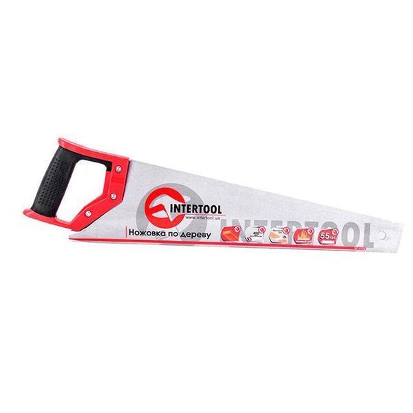 Ножовка по дереву с каленым зубом 450 мм, 55 HRC INTERTOOL HT-3102 HT-3102 фото