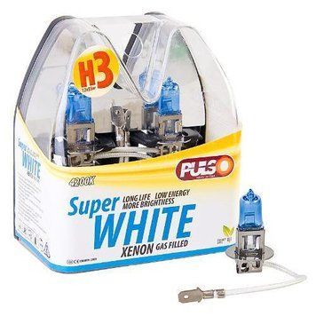 Лампи PULSO/галогенні H3/PK22S 12v55w super white/plastic box (LP-32551) LP-32551 фото