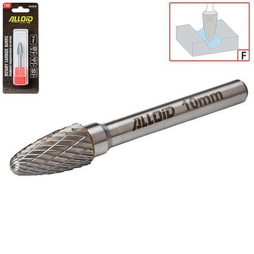 Alloid Pro. Борфреза твердосплавная по металлу, тип F, D-10мм, d-6мм, L-65мм CB-63245F фото