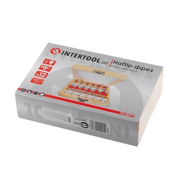 Набір фрез калівкових, 12 шт. INTERTOOL HT-0077 HT-0077 фото