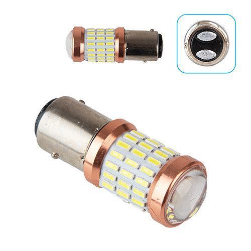 Лампа PULSO/габаритная/LED 1157/S25/BAY15d/P21/5W/51+9SMD-3014 with lens/12-24v/2w/300lm White (LP-54323) LP-54323 фото