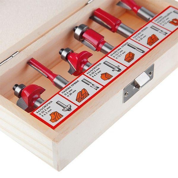 Набір фрез для дерева 6 од. INTERTOOL HT-0072 HT-0072 фото