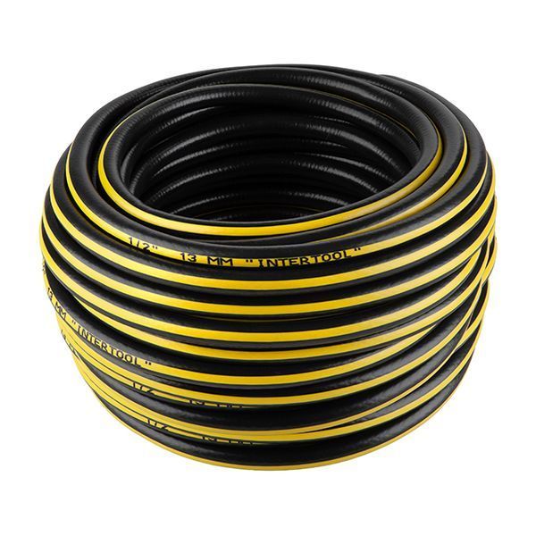 Шланг для воды 4-х слойный 1/2", 30 м, армированный, PVC INTERTOOL GE-4105 GE-4105 фото